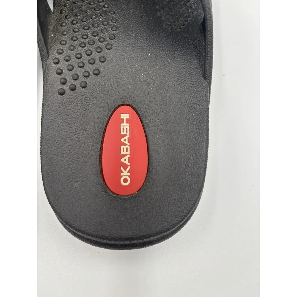 Okabashi Mens Slide Sandals Black Comfort Ergonomic‎ Slip On Size ML 8.5-9.5